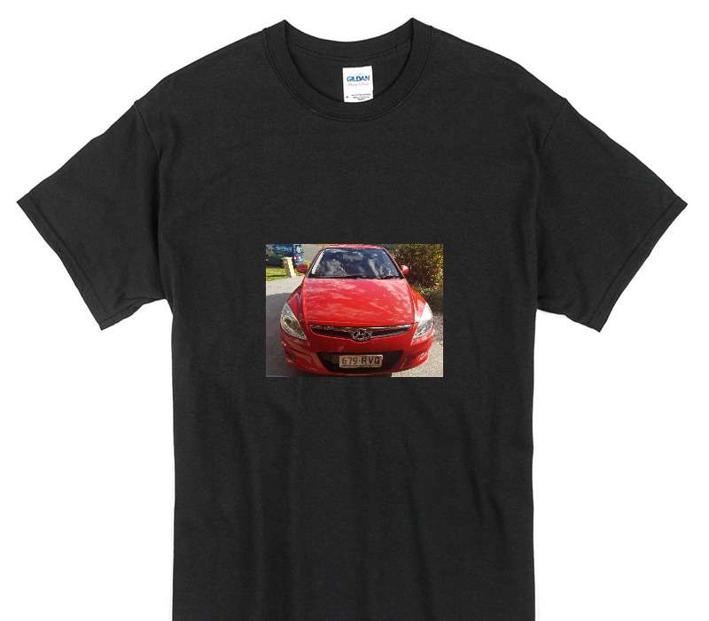 Custom Gildan 100% Cotton Black T-Shirt