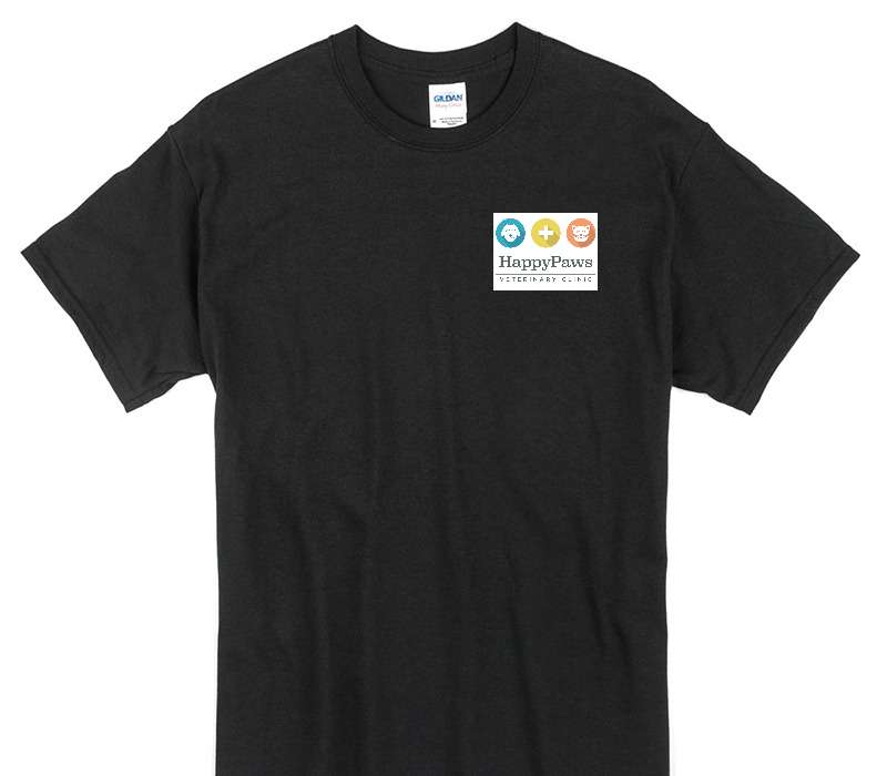 Custom Gildan 100% Cotton Black T-Shirt