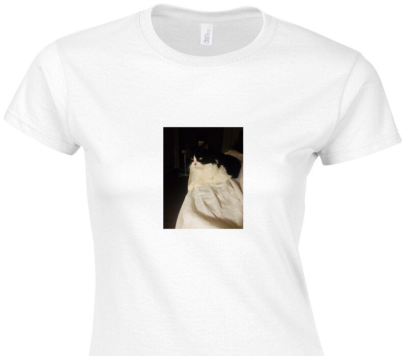 Custom Womens Soft Style 100% Cotton White T-Shirt