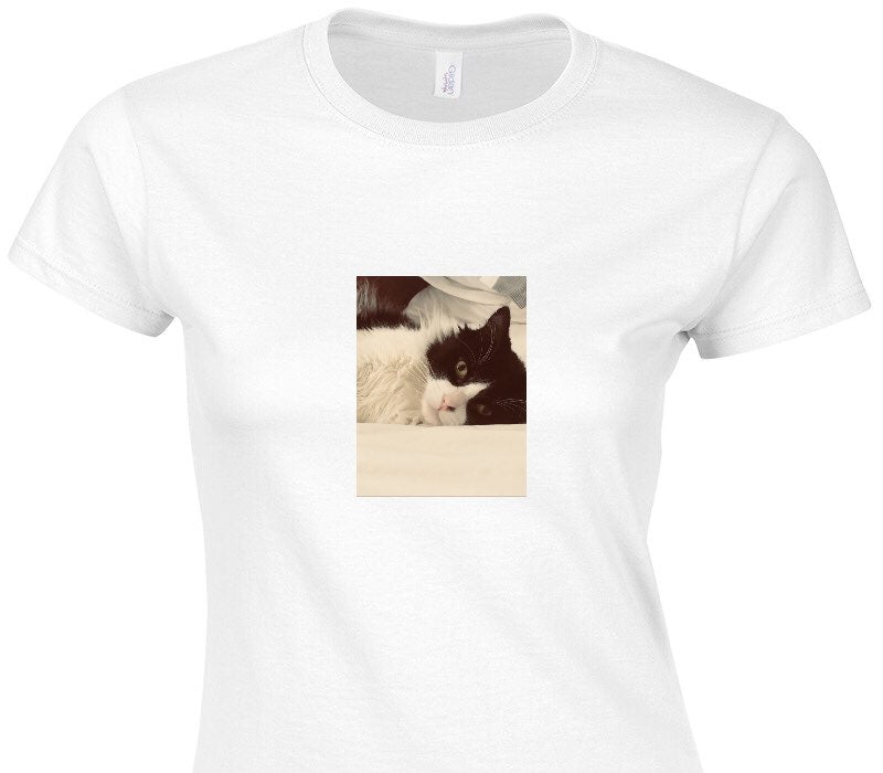 Custom Womens Soft Style 100% Cotton White T-Shirt