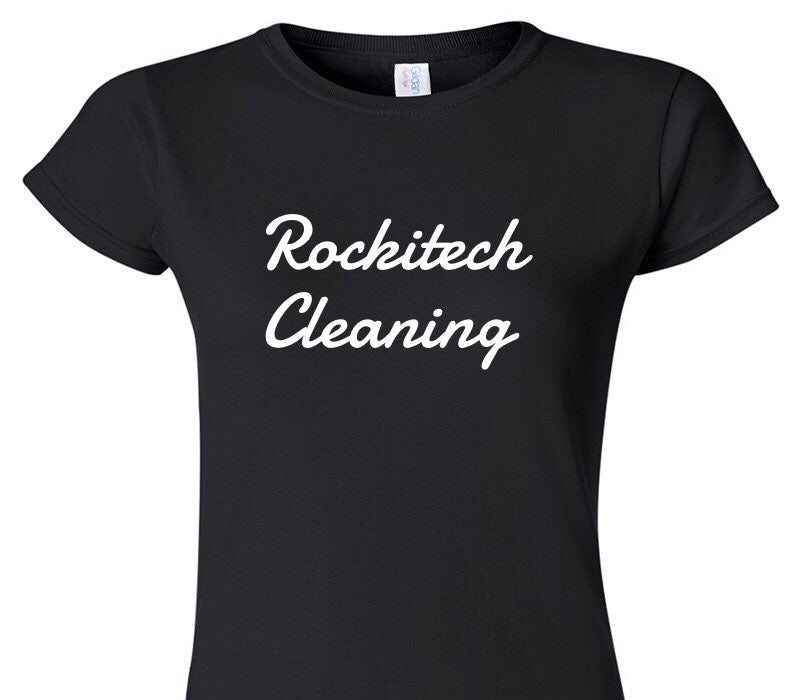 Custom Womens Soft Style 100% Cotton Black T-Shirt