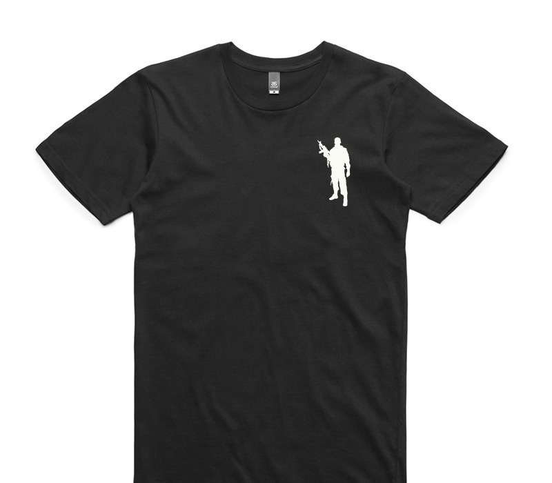 Custom AS Colour 100% Cotton Black T-Shirt
