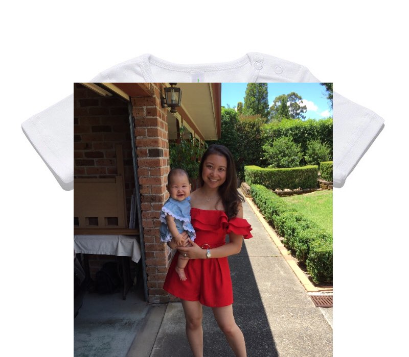 Custom AS Colour White Baby T-Shirt