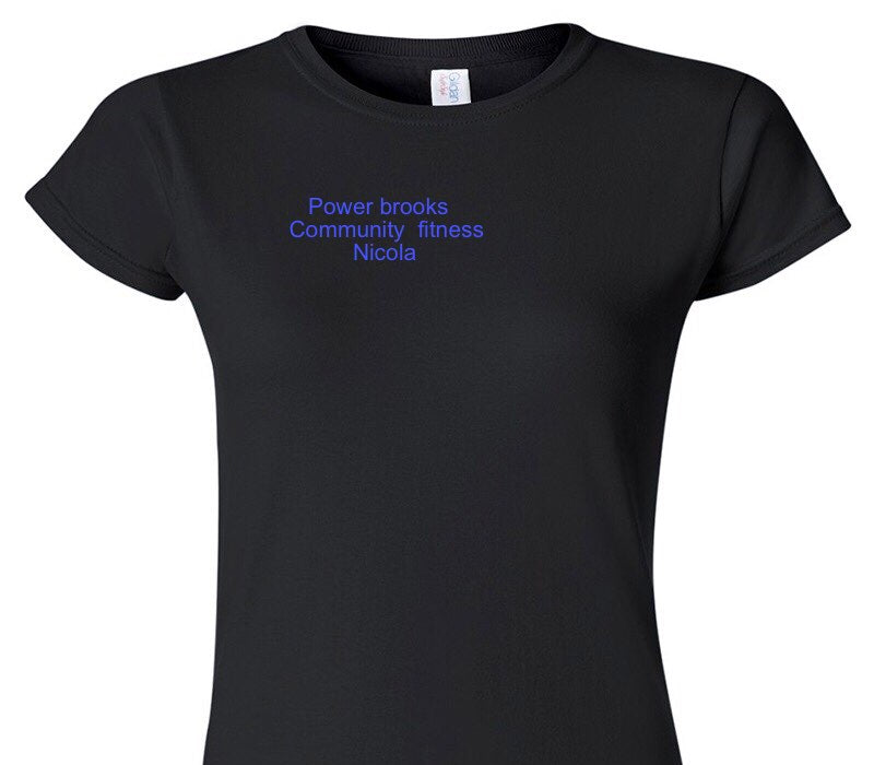 Custom Womens Soft Style 100% Cotton Black T-Shirt