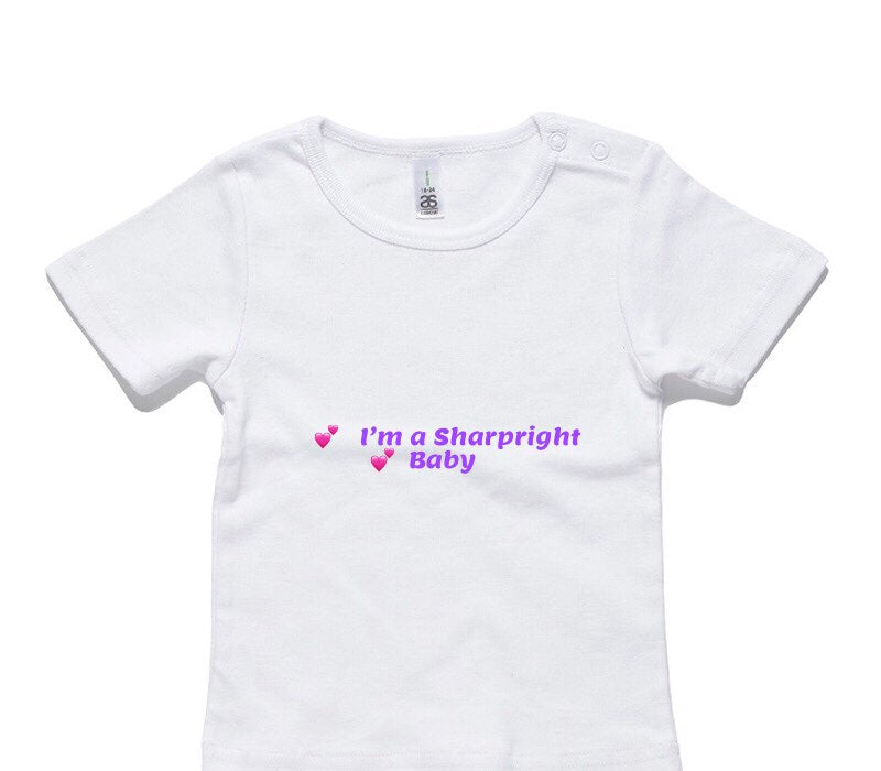 Custom AS Colour White Baby T-Shirt