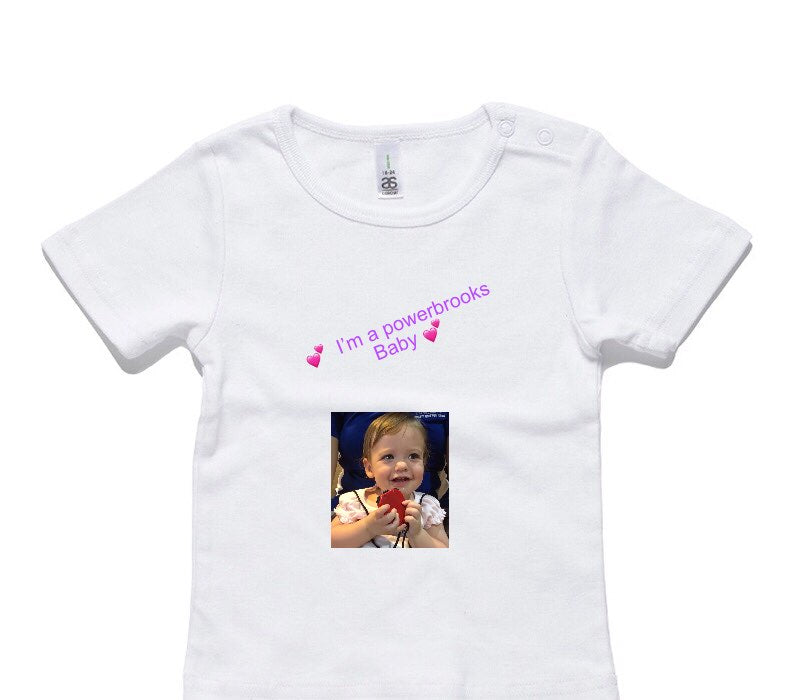 Custom AS Colour White Baby T-Shirt