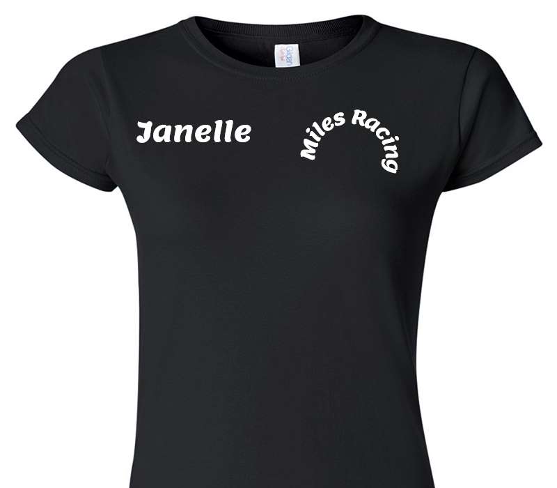 Custom Womens Soft Style 100% Cotton Black T-Shirt