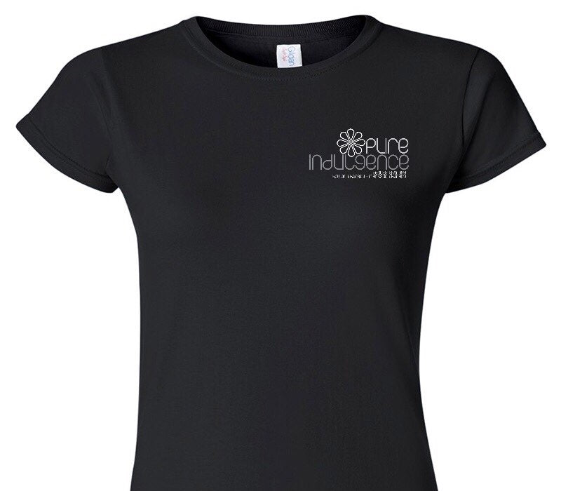 Custom Womens Soft Style 100% Cotton Black T-Shirt