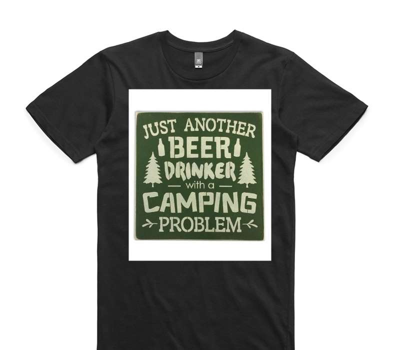 Custom AS Colour 100% Cotton Black T-Shirt