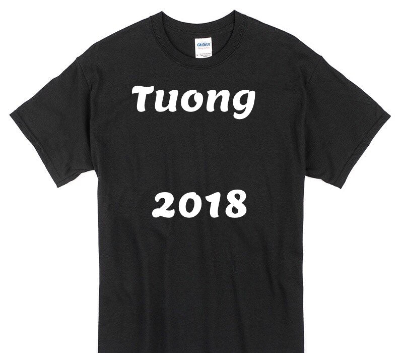 Custom Gildan 100% Cotton Black T-Shirt