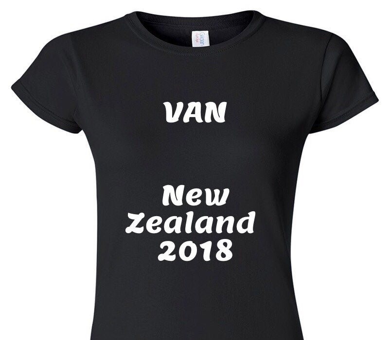 Custom Womens Soft Style 100% Cotton Black T-Shirt