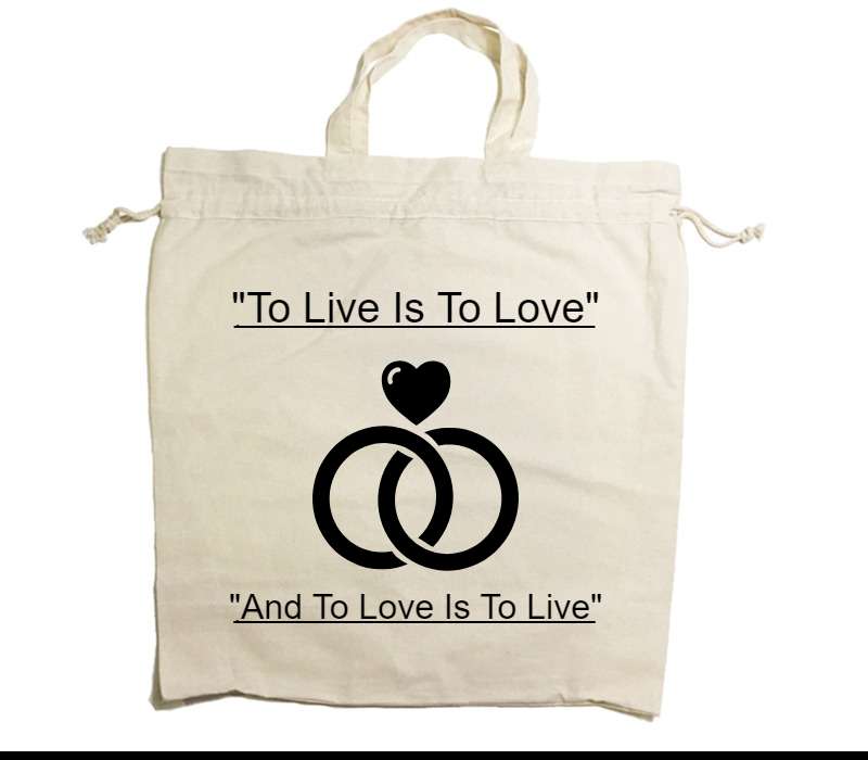 Custom Drawstring Tote Bag Cotton Calico