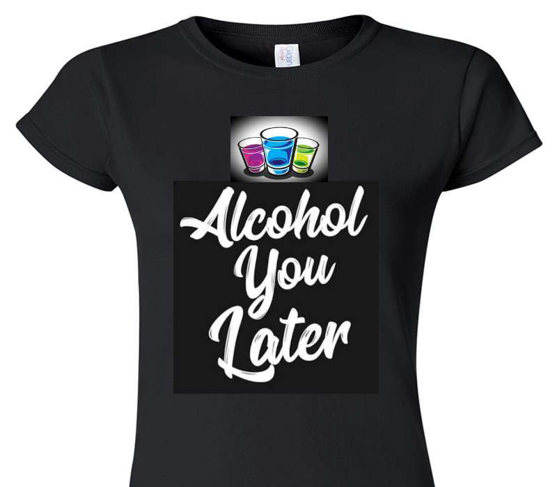 Custom Womens Soft Style 100% Cotton Black T-Shirt