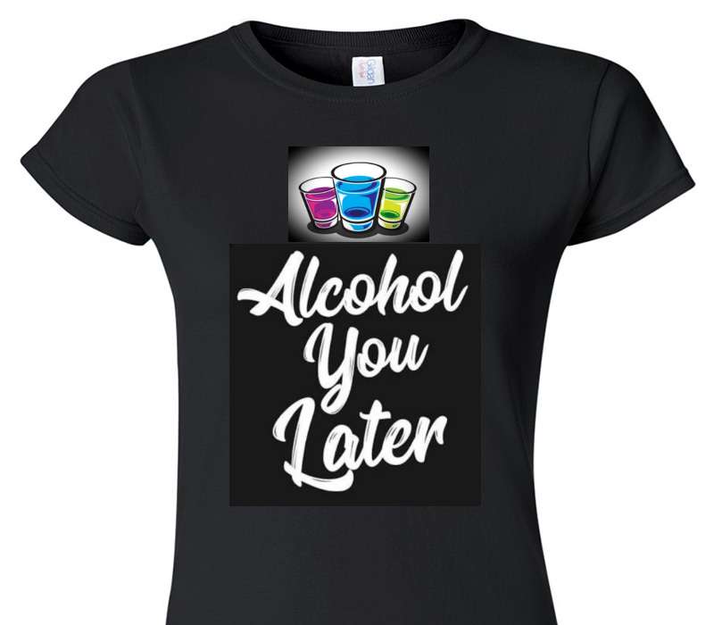 Custom Womens Soft Style 100% Cotton Black T-Shirt