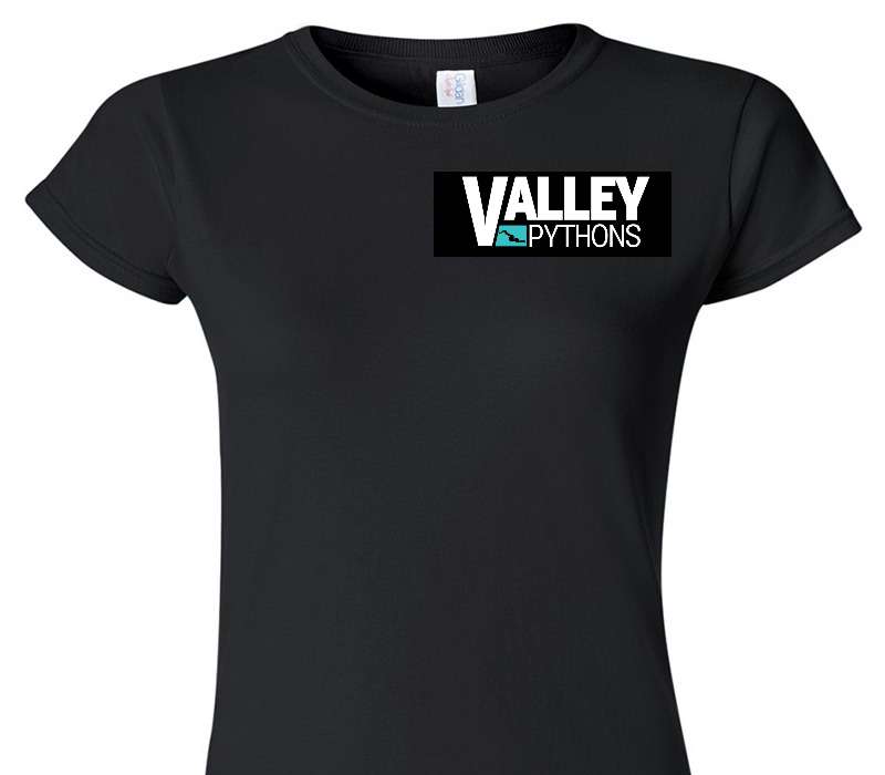 Custom Womens Soft Style 100% Cotton Black T-Shirt
