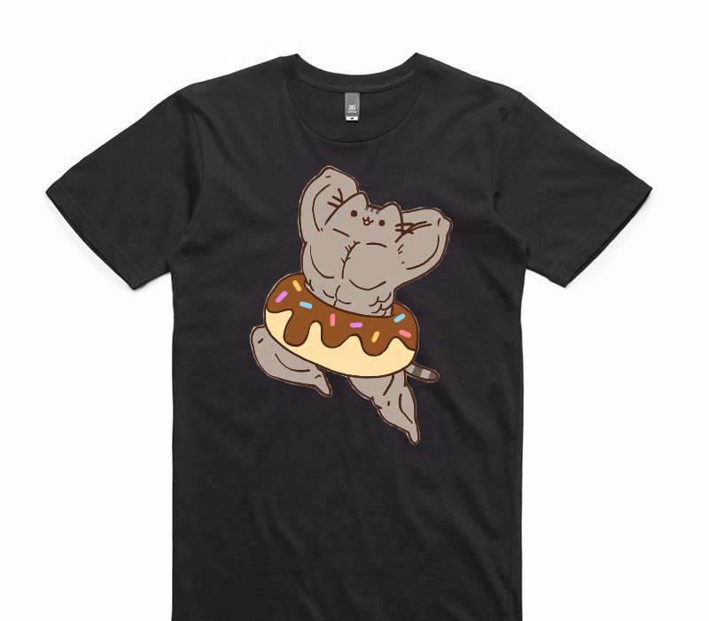 Custom AS Colour 100% Cotton Black T-Shirt