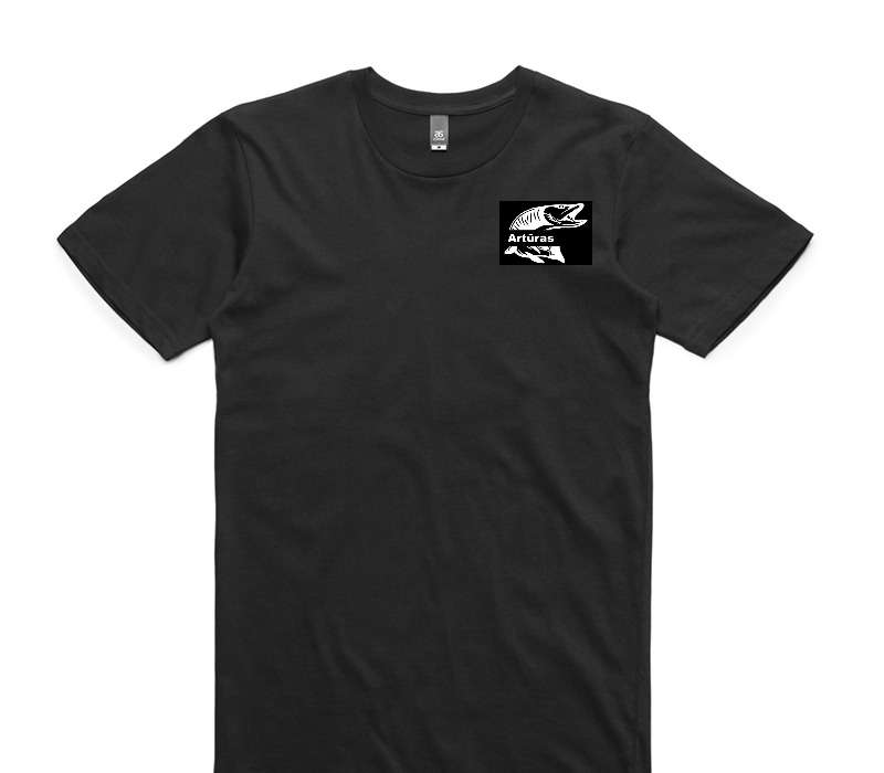 Custom AS Colour 100% Cotton Black T-Shirt