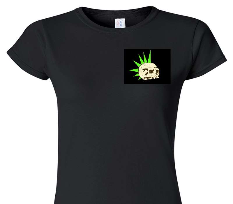 Custom Womens Soft Style 100% Cotton Black T-Shirt
