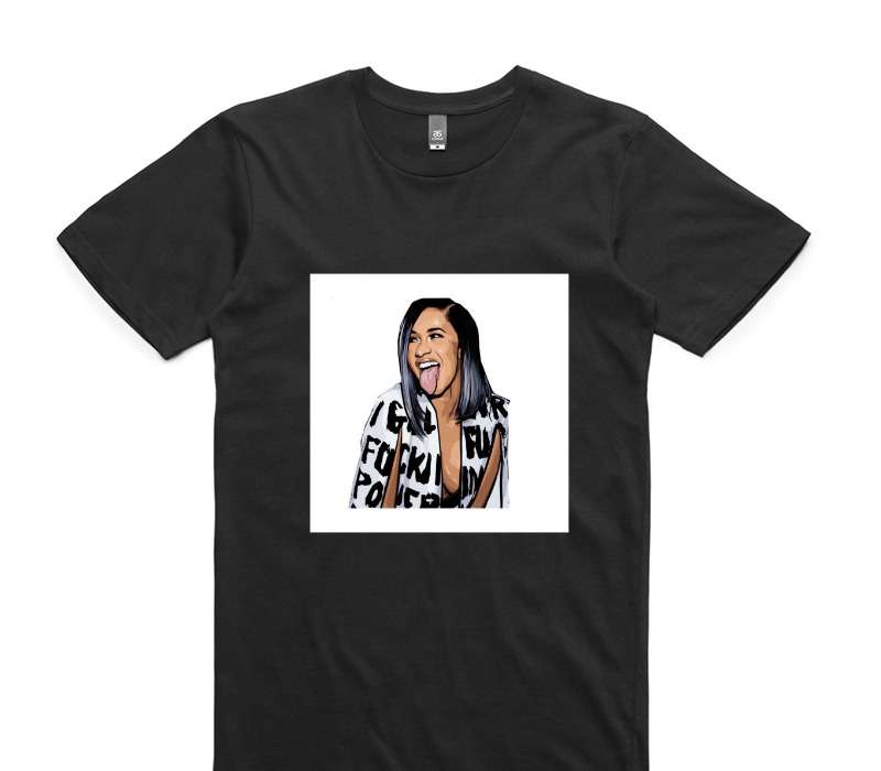 Custom AS Colour 100% Cotton Black T-Shirt