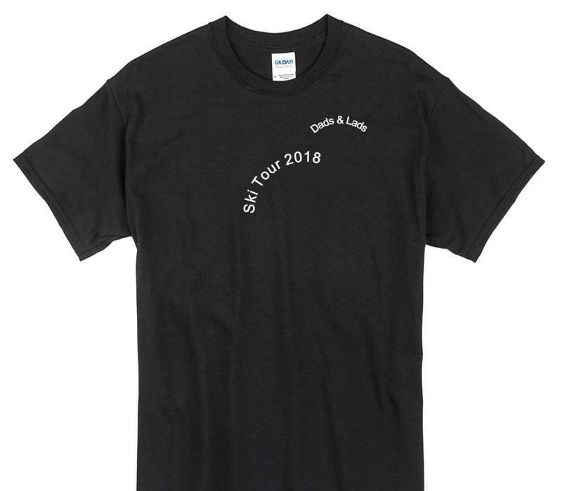 Custom Gildan 100% Cotton Black T-Shirt