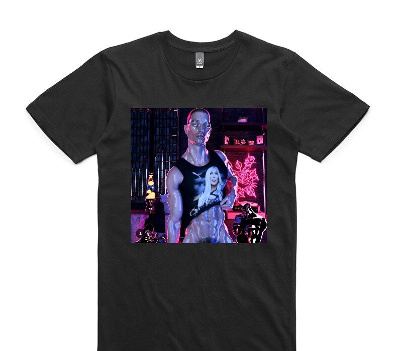 Custom AS Colour 100% Cotton Black T-Shirt