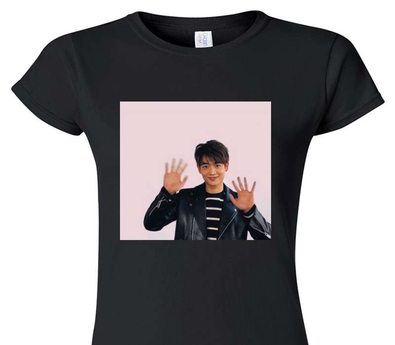 Custom Womens Soft Style 100% Cotton Black T-Shirt