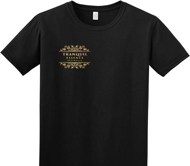Custom Adult Soft Style 100% Cotton Black T-Shirt