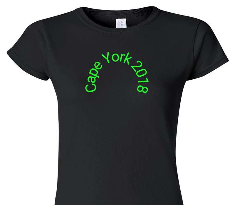 Custom Womens Soft Style 100% Cotton Black T-Shirt