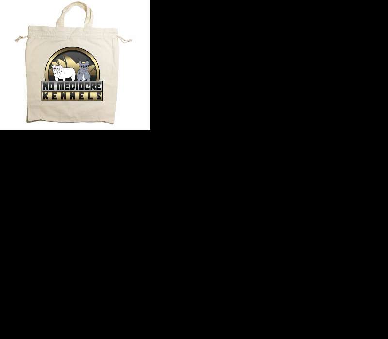 Custom Drawstring Tote Bag Cotton Calico