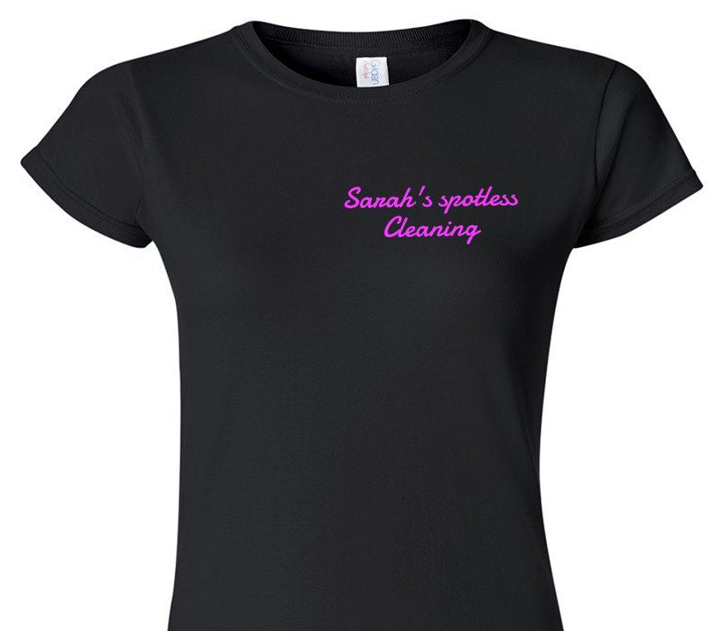 Custom Womens Soft Style 100% Cotton Black T-Shirt