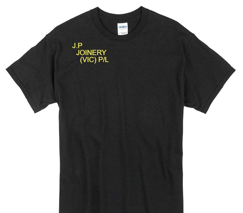 Custom Gildan 100% Cotton Black T-Shirt