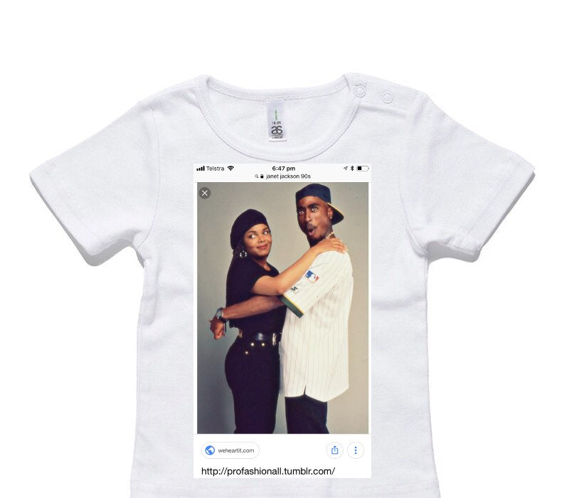 Custom AS Colour White Baby T-Shirt
