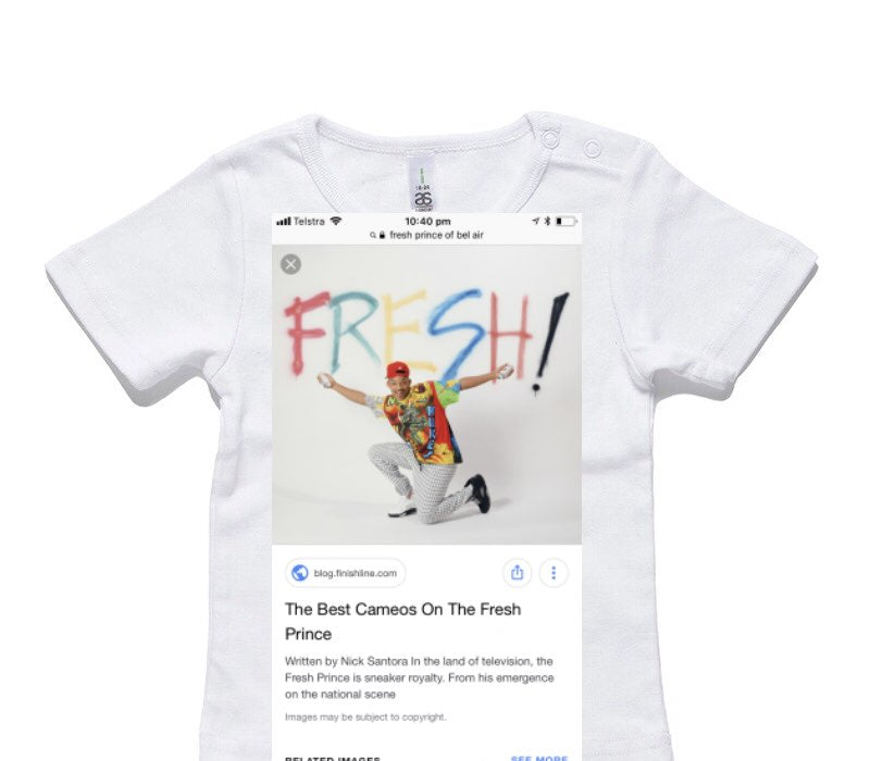 Custom AS Colour White Baby T-Shirt
