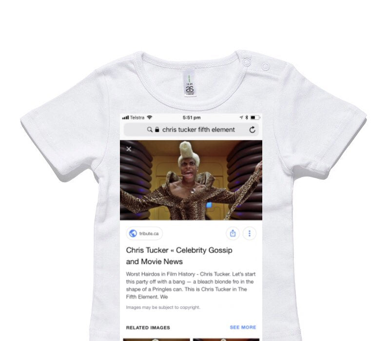 Custom AS Colour White Baby T-Shirt