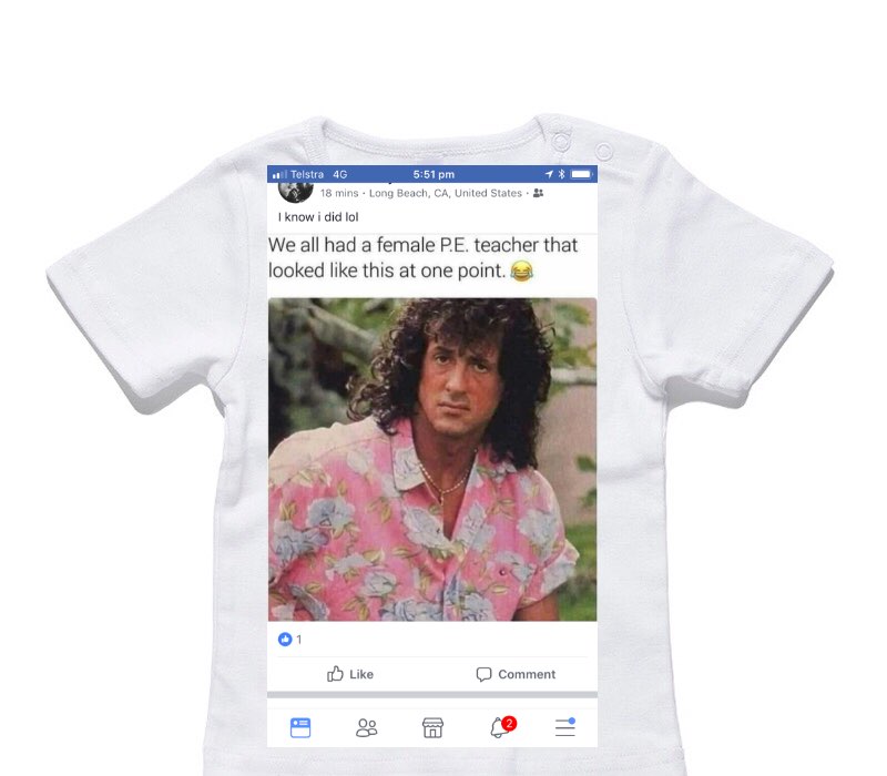 Custom AS Colour White Baby T-Shirt