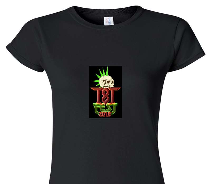 Custom Womens Soft Style 100% Cotton Black T-Shirt