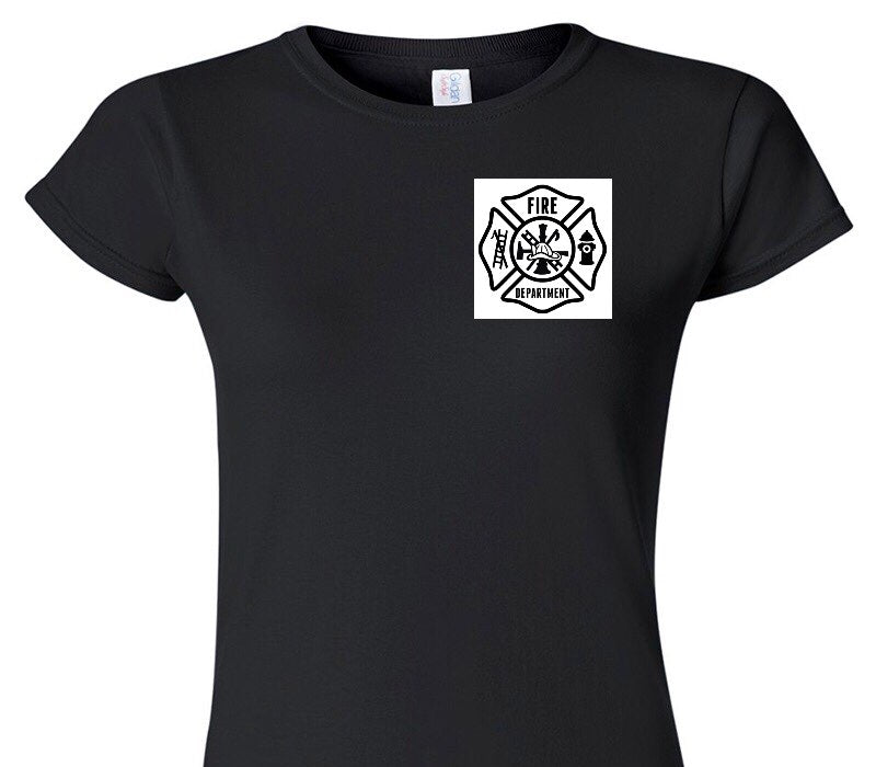 Custom Womens Soft Style 100% Cotton Black T-Shirt