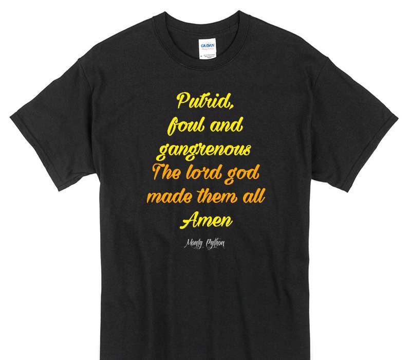 Custom Gildan 100% Cotton Black T-Shirt