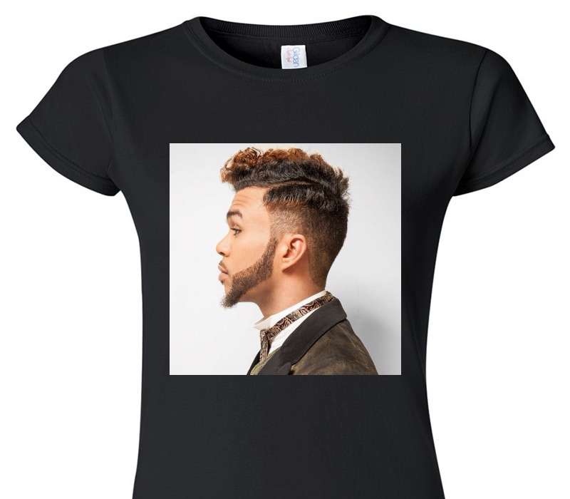 Custom Womens Soft Style 100% Cotton Black T-Shirt