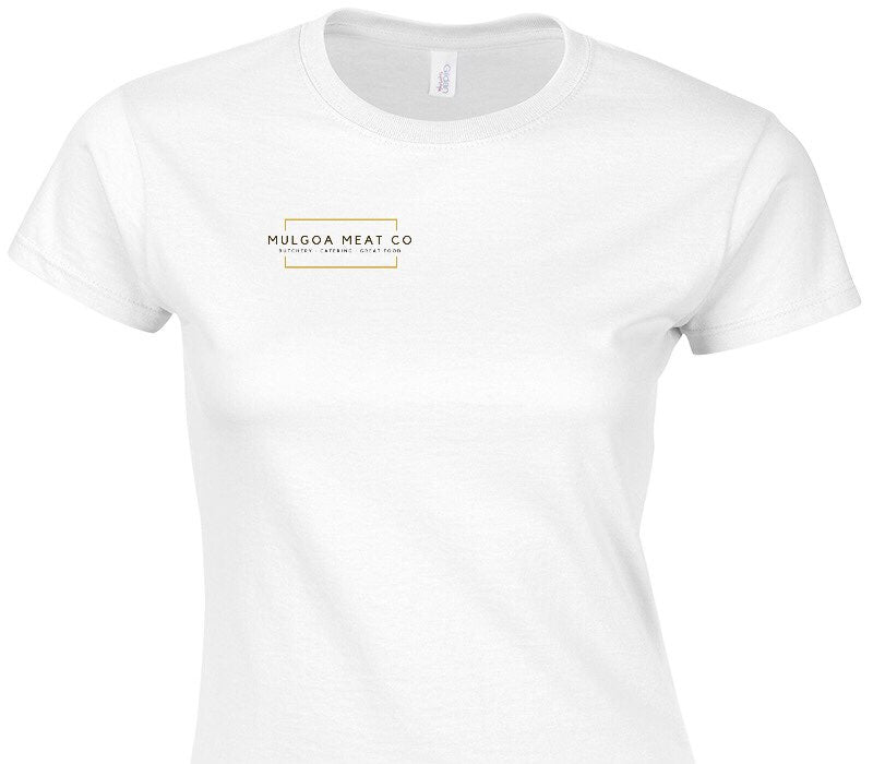 Custom Womens Soft Style 100% Cotton White T-Shirt