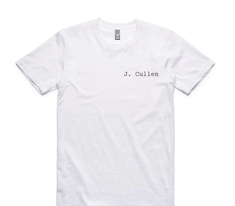 Custom AS Colour 100% Cotton White T-Shirt