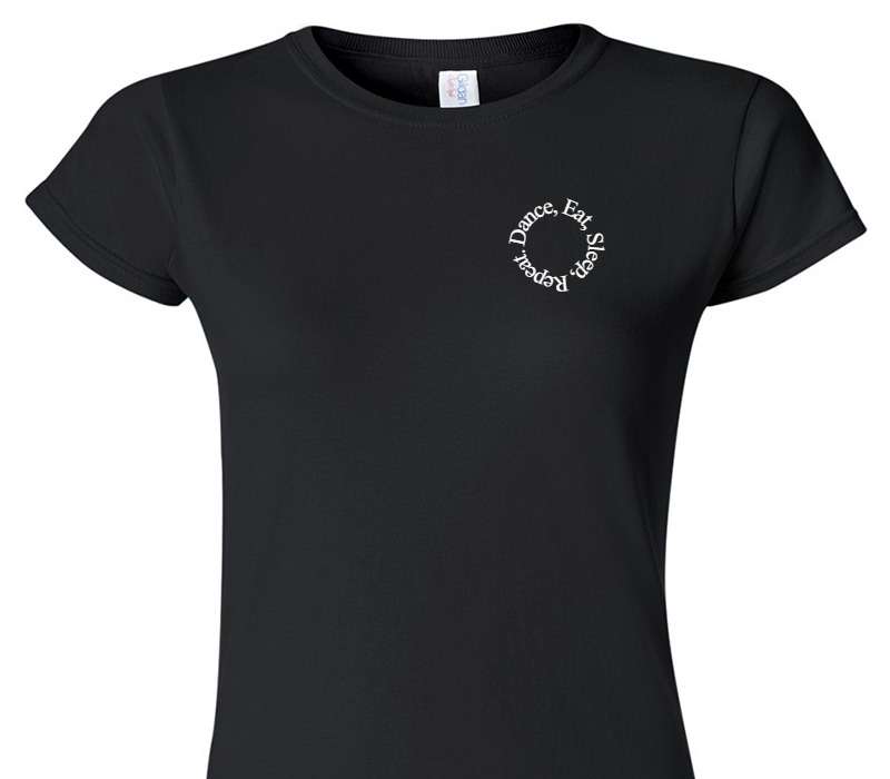 Custom Womens Soft Style 100% Cotton Black T-Shirt