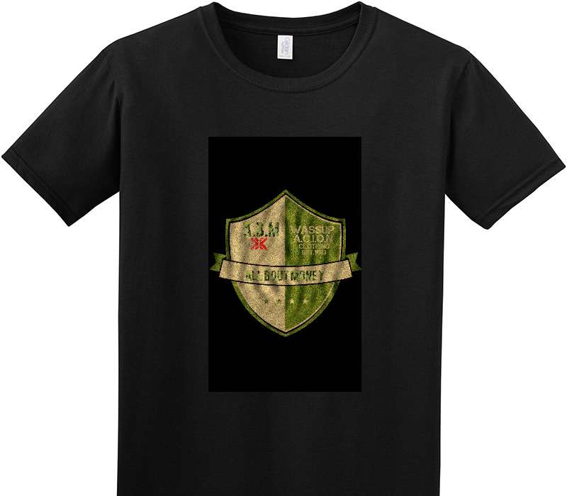 Custom Adult Soft Style 100% Cotton Black T-Shirt