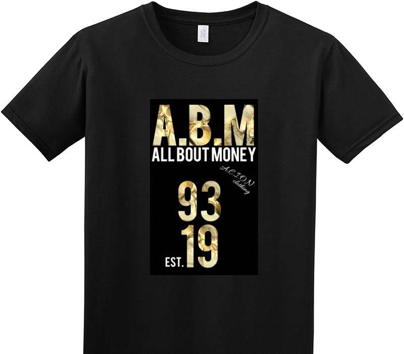 Custom Adult Soft Style 100% Cotton Black T-Shirt