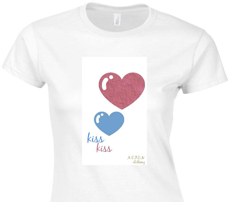 Custom Womens Soft Style 100% Cotton White T-Shirt