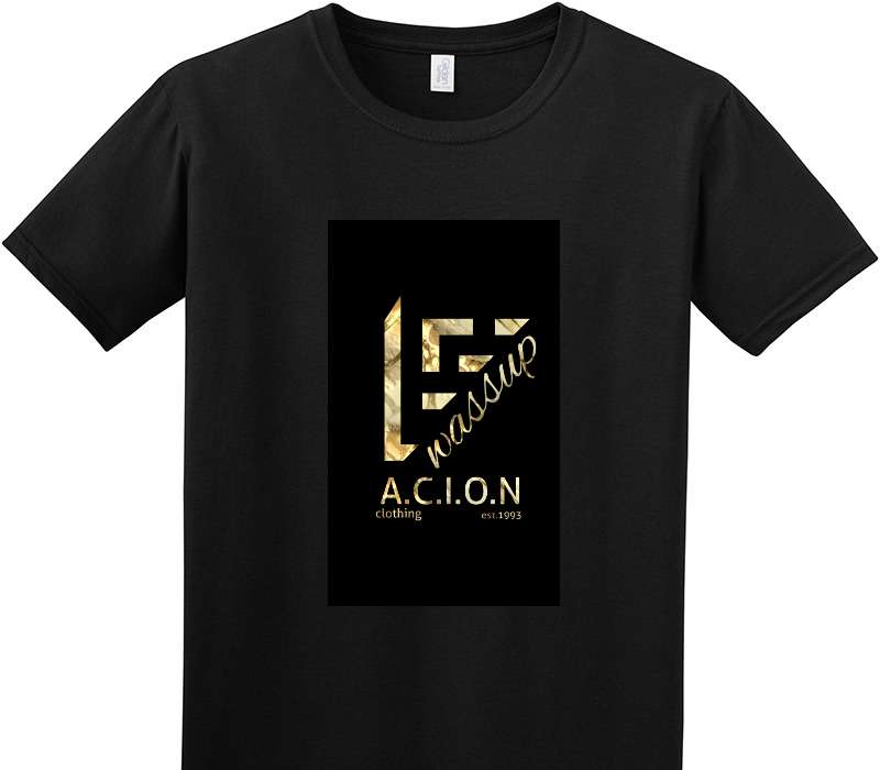 Custom Adult Soft Style 100% Cotton Black T-Shirt
