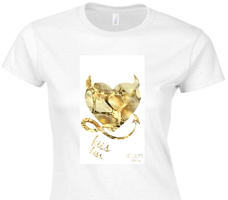 Custom Womens Soft Style 100% Cotton White T-Shirt