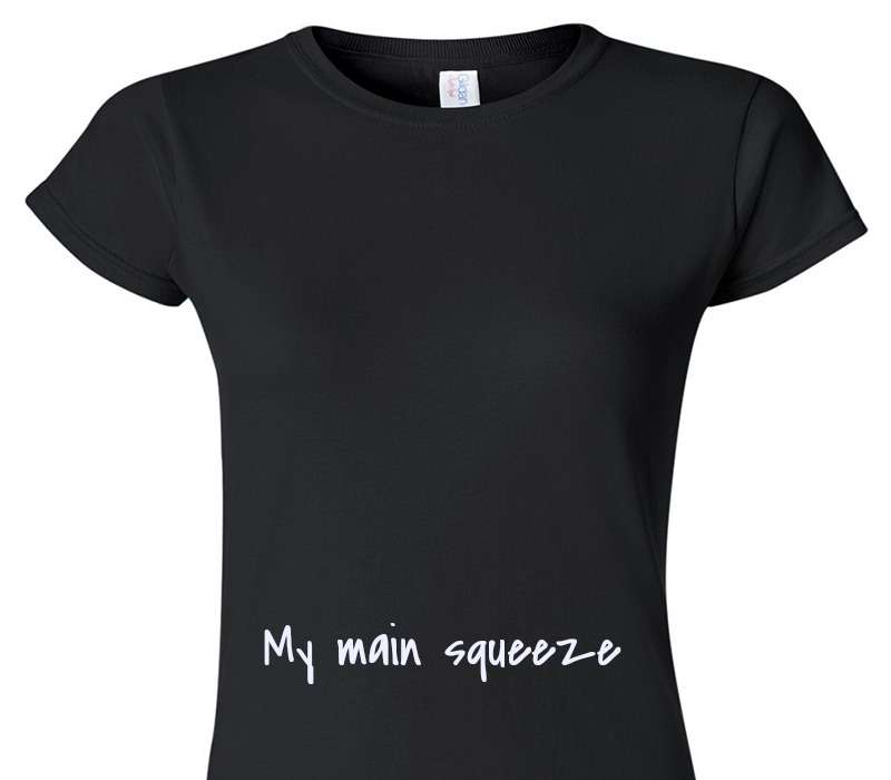 Custom Womens Soft Style 100% Cotton Black T-Shirt