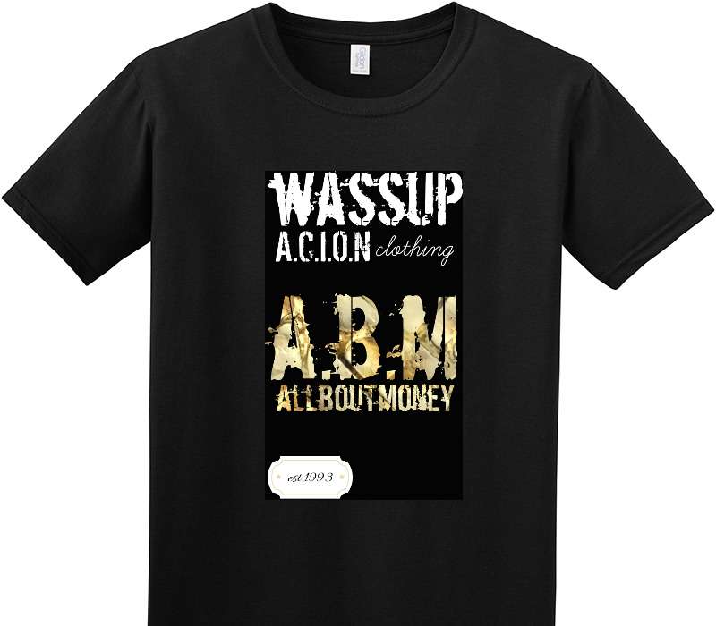 Custom Adult Soft Style 100% Cotton Black T-Shirt