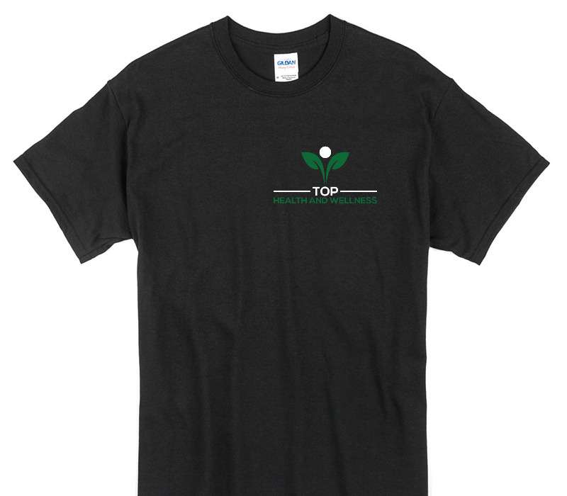 Custom Gildan 100% Cotton Black T-Shirt